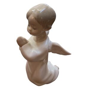 Vintage Lladró Kneeling Angel Praying #4538 Porcelain Figurine 1989 w/ Box
